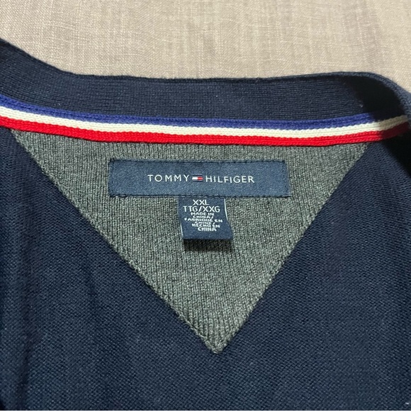 Tommy Hilfiger Navy Men's Button Cardigan Size XXL Grandpa Sweater Old Money - Picture 4 of 6
